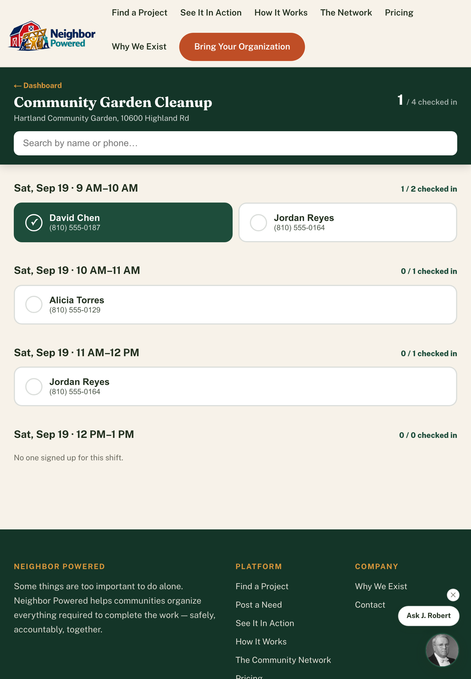 Day-Of Check-In